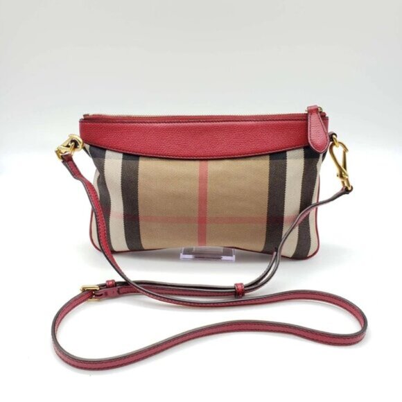 Burberry House Check Derby Peyton Crossbody Clutch Bag 370-081323 - Picture 2 of 11